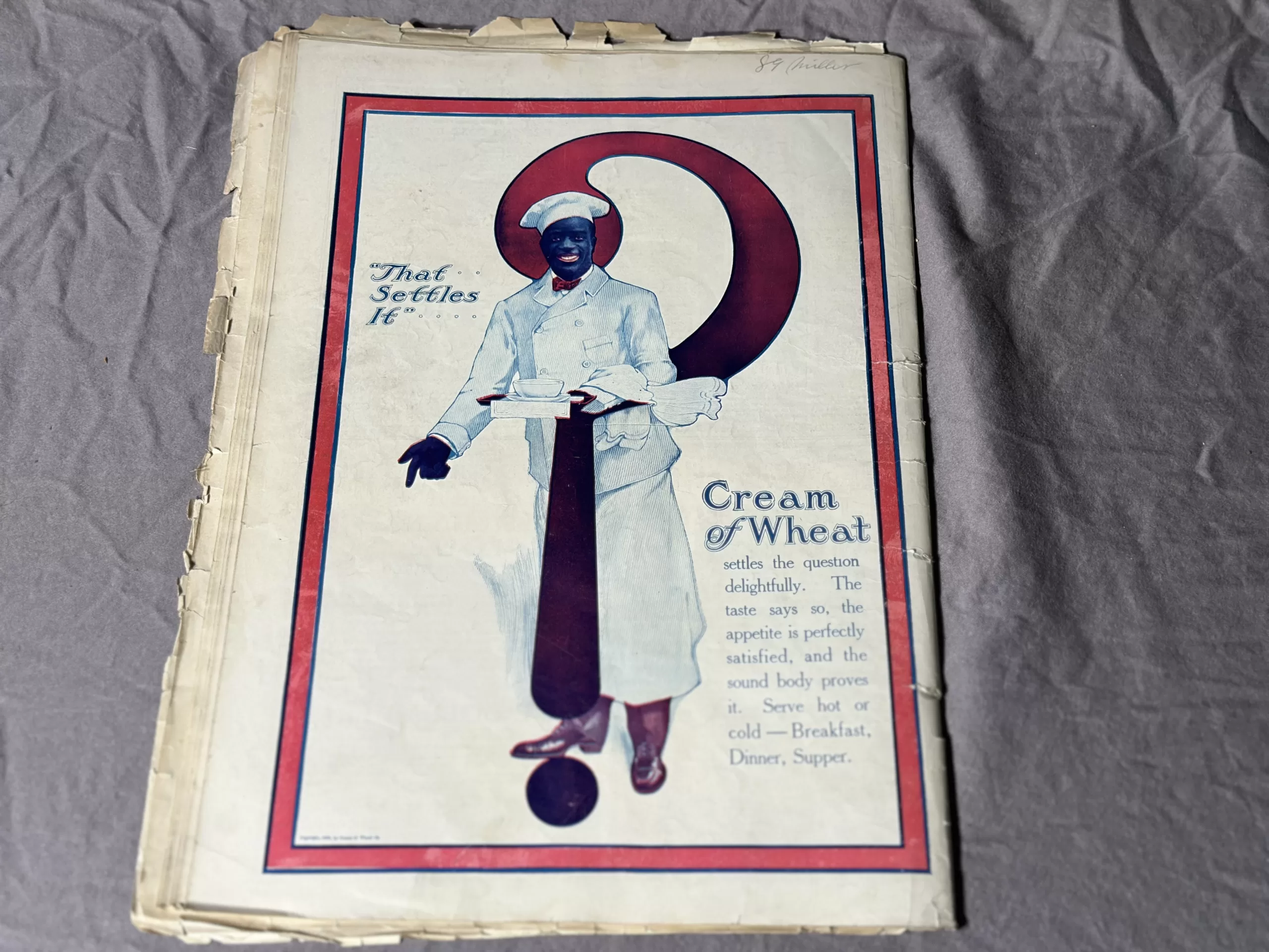 Vintage Cream of Wheat Advertisement from 1906